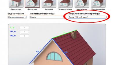 Выбор типа покрытия крыши