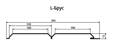 Размеры сайдинга L-брус МП