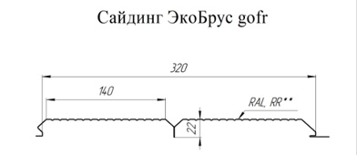 Размеры сайдинга ЭкоБрус Гофрированный