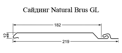 Размеры сайдинга Natural Brus